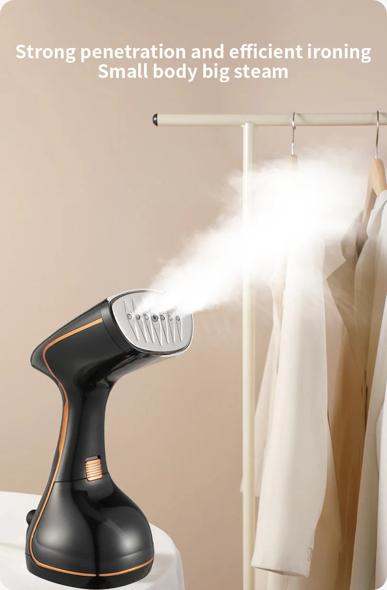 Tidesmit portable handheld garment steamer for clothes showing compact design and quick heat feature for travel
