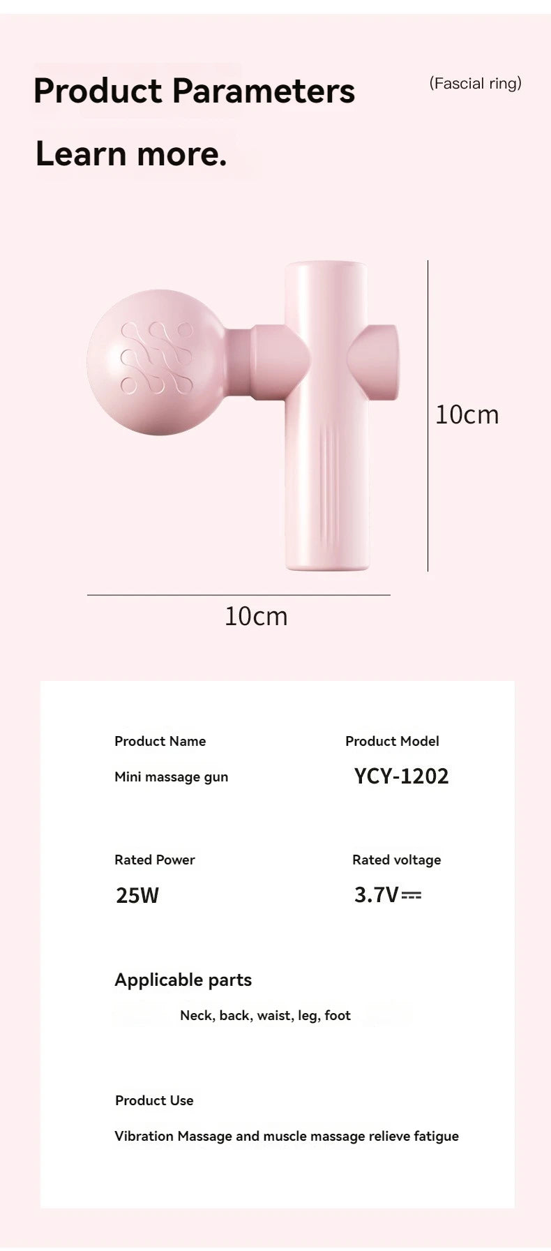 Mini Massage Gun for Deep Tissue Muscle Relief - USB Rechargeable Body Shaping Massage Equipment Tidesmit