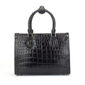 Authentic Crocodile Skin Classic Women's Small Totes Handbag Genuine Exotic Leather Female Work Purse Lady Single Shoulder Bag