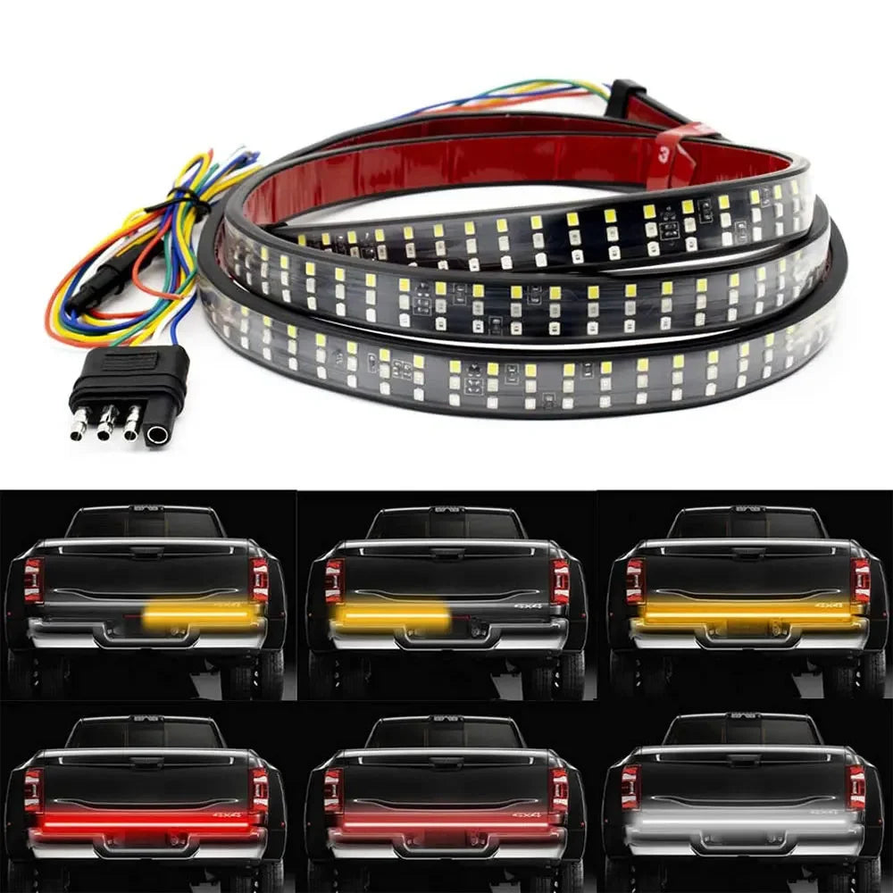 150cm Triple Row LED Tailgate Light Bar - Brake & Turn Signal Kit Tidesmit