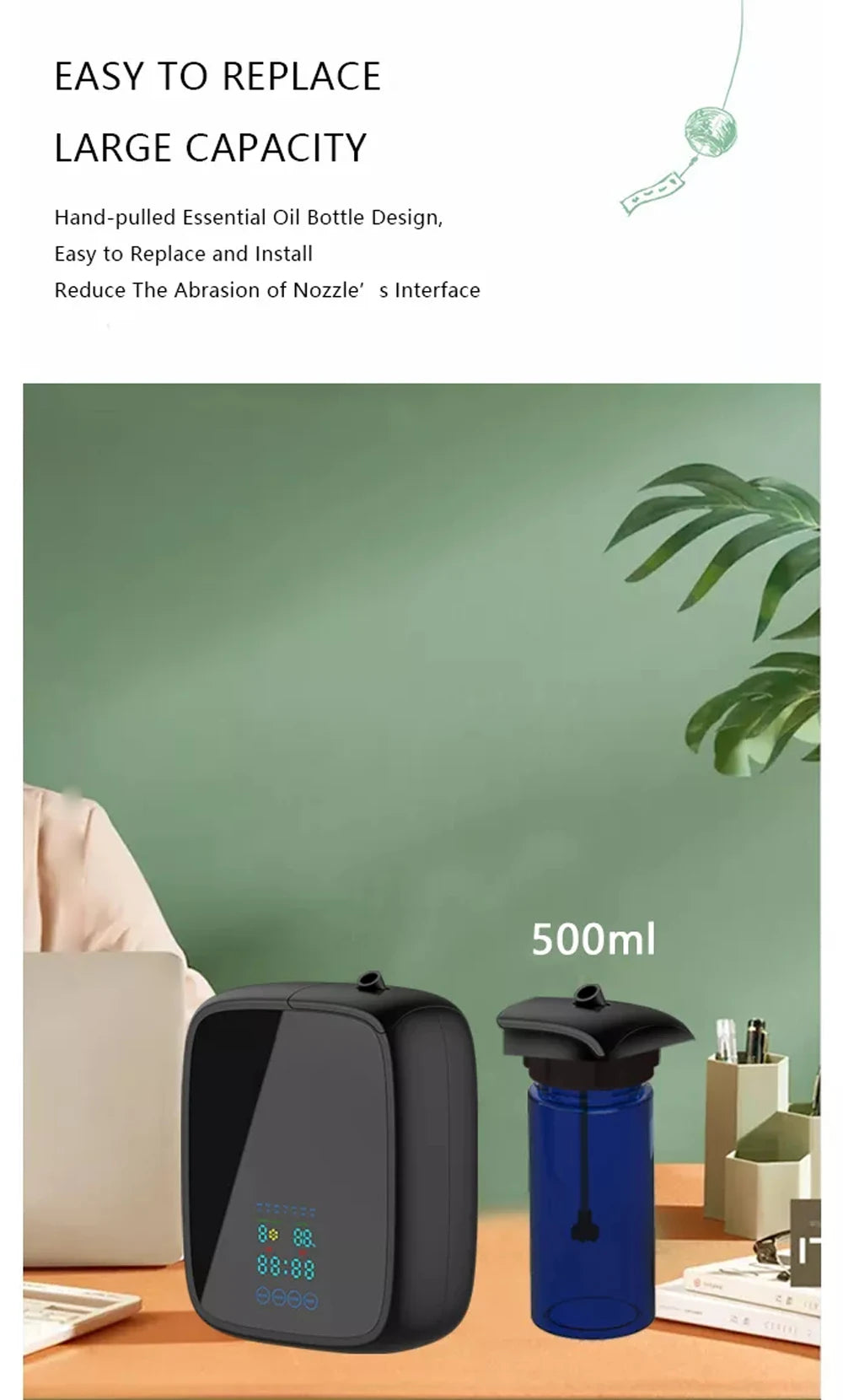500ml Professional Aroma Diffuser Hotel Air Freshener Wll-mounted Commercial Essential Oil Diffuser Waterless Scent Machine