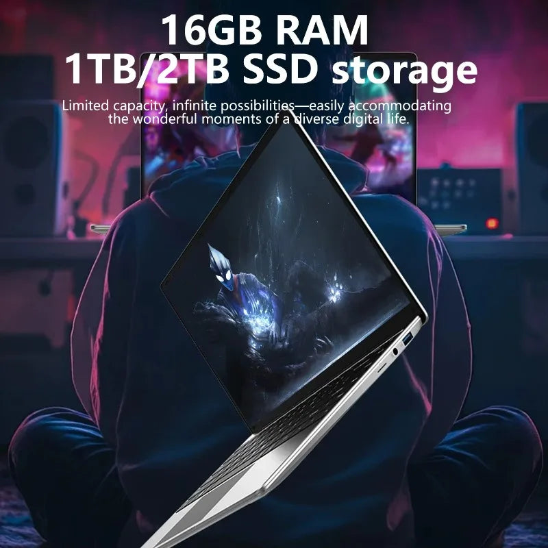 New 2026 Release 14.1" Intel I9-10980HK Notebook 32GB Large RAM 2TB Storage High Speed Multi-scene Office Gaming Laptop