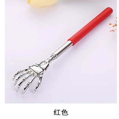 Telescopic Back Scratcher Stainless Steel Retractable Massager Back Massage Instrument A-Red Tidesmit