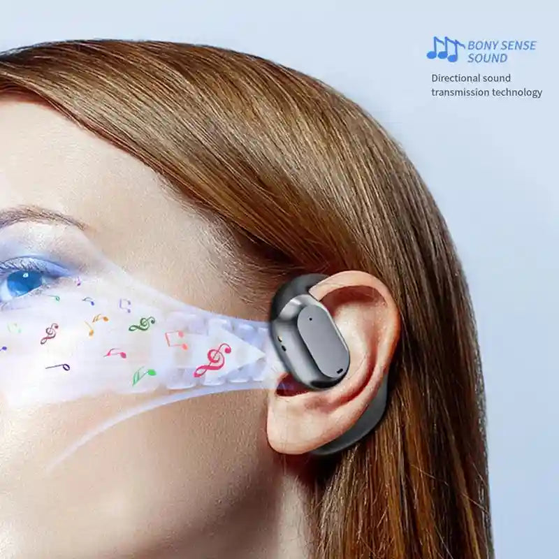 Wireless Clip-On Headphones: Pro Active Noise Cancellation - Black Tidesmit