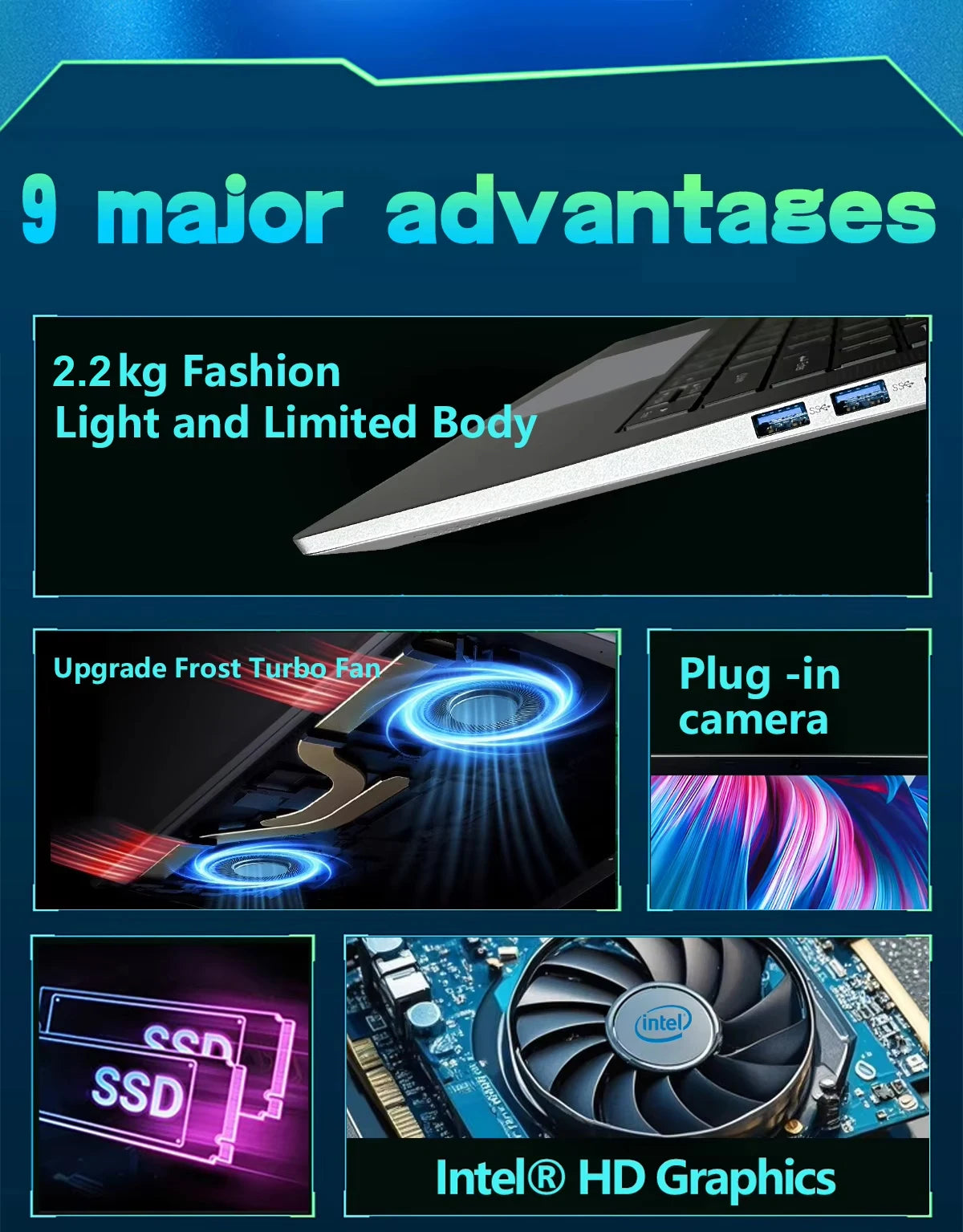 15.6 inch Fingerprint Unlock Laptop Intel Core i9 10980HK laptop windows 11 game laptops  16GB RAM 1TB SSD computer Backlight