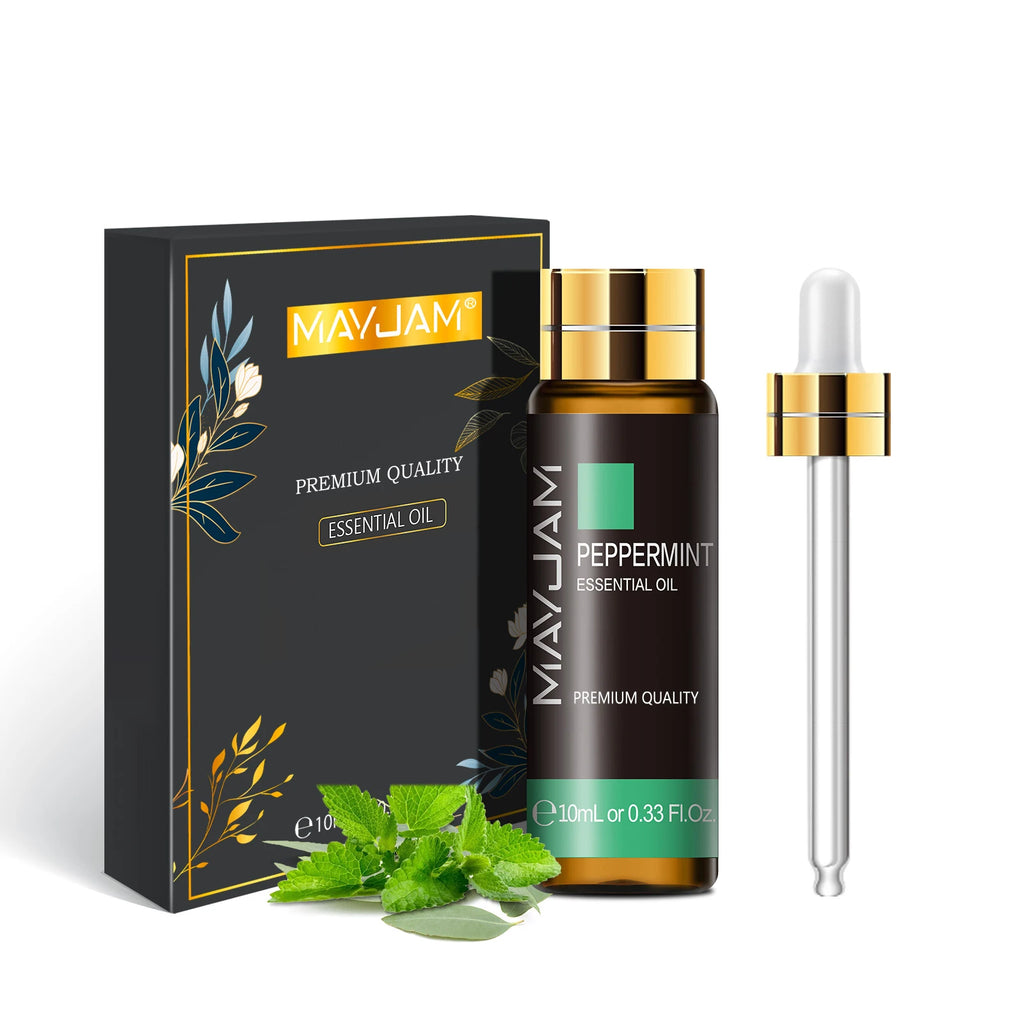 MAYJAM Lavender Jasmine Eucalyptus Vanilla Sandalwood Mint 10ml Natural Plant Essential Oil with Dropper For Diffuser Humidifier