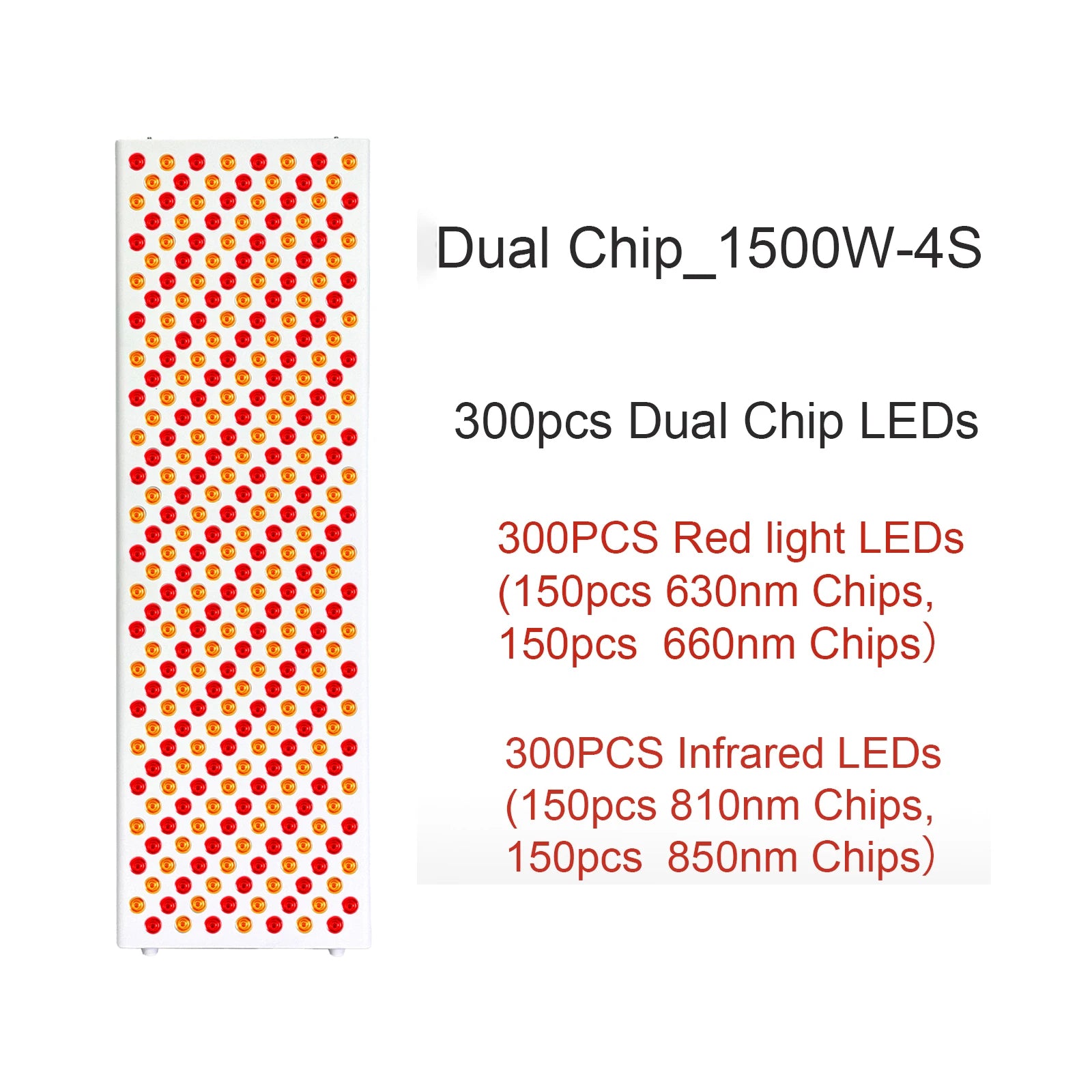 New 300W 500W 1000W 1500W Full Body Red Light Therapy Panel 630nm 660nm 810nm 850nm Infrared Therapy Lamp