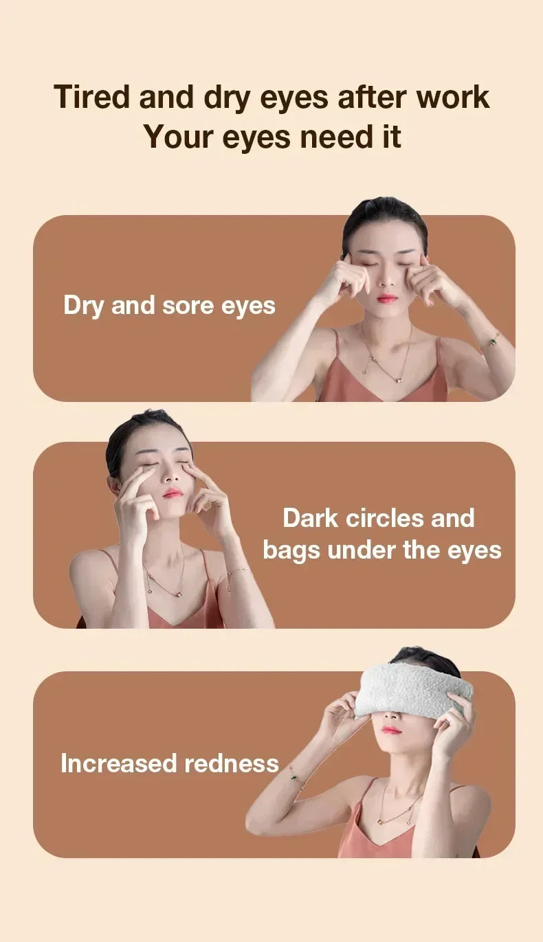 4D Eye Massager with Heat and Bluetooth - Portable Wellness Tool Relaxation Treatment Tidesmit