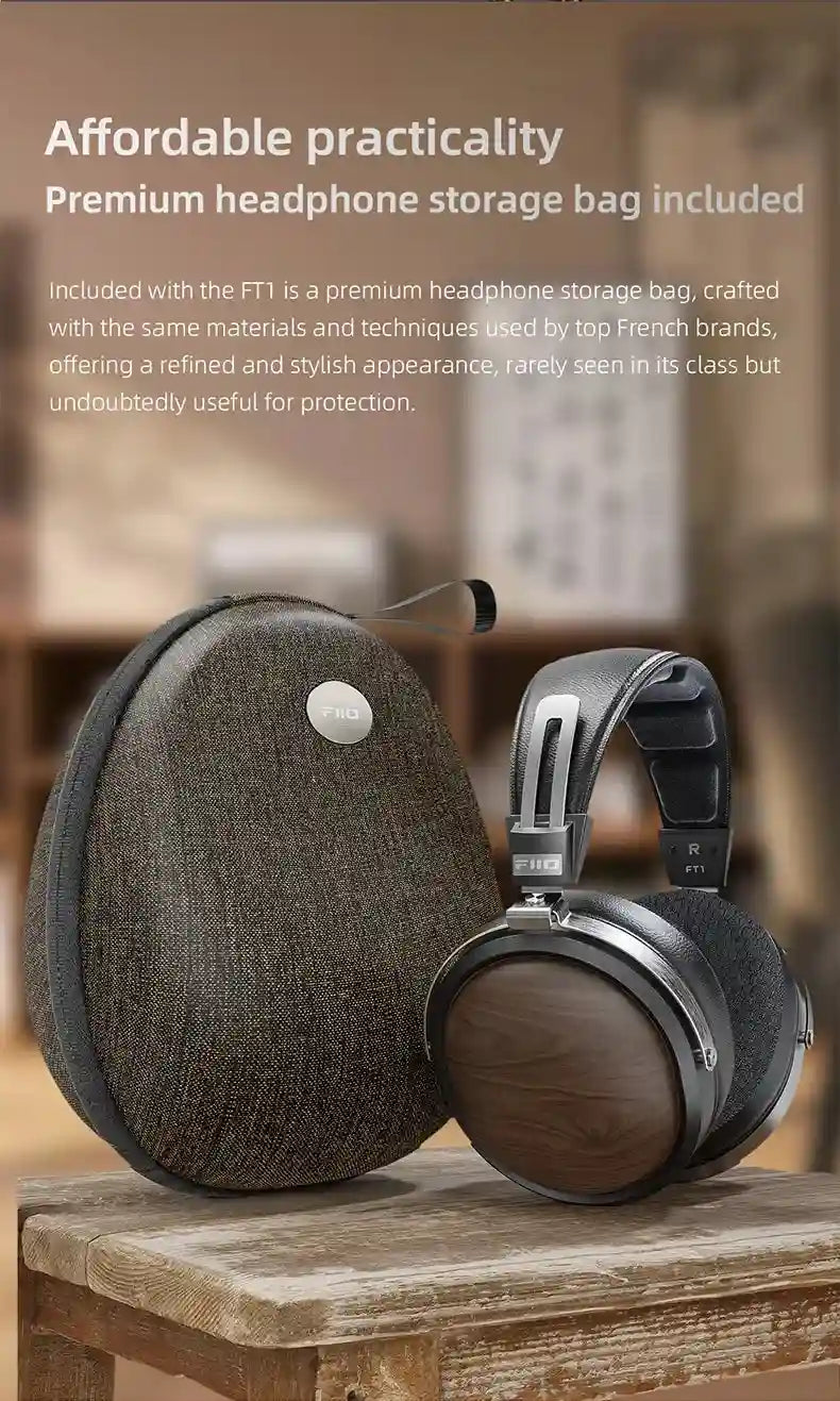 FiiO FT1 Closed-Back Headphones | Nanowood Fiber Over-Ear Audio Tidesmit