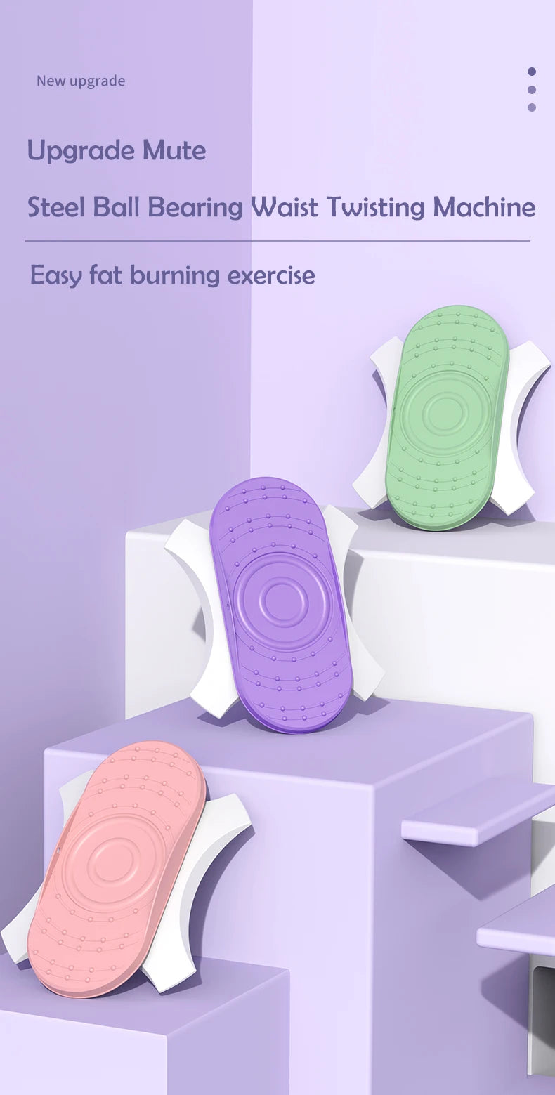 Waist Twisting Disc for Core Fitness – Non-Slip Purple Tidesmit Body Shaping Massage Equipment Tidesmit