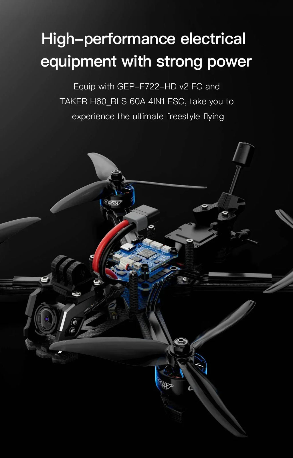 Vapor-X5 O3 HD FPV Drone - 6S ELRS GPS Freestyle Quad Tidesmit