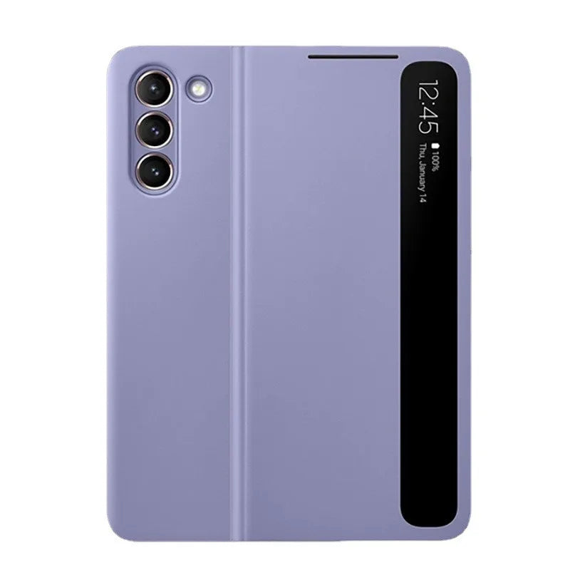 Samsung Galaxy S21 Ultra Mirror Flip Case - Slim Shock-Absorbing Cover purple For S21 Tidesmit