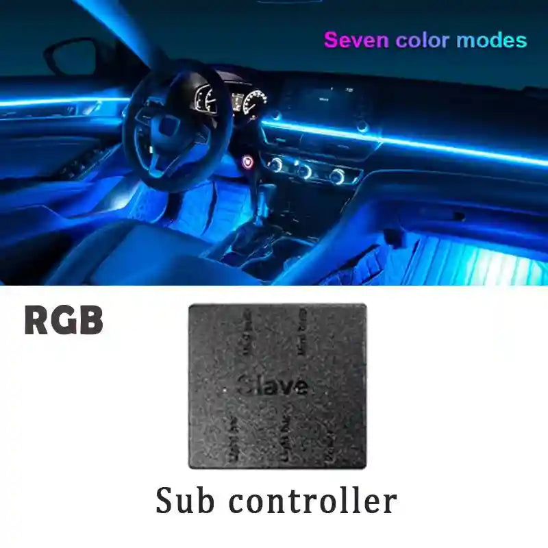 RGB Car Atmosphere Lamp LED Interior Strip Light Kit - Tidesmit sub controller RGB not rainbow Tidesmit