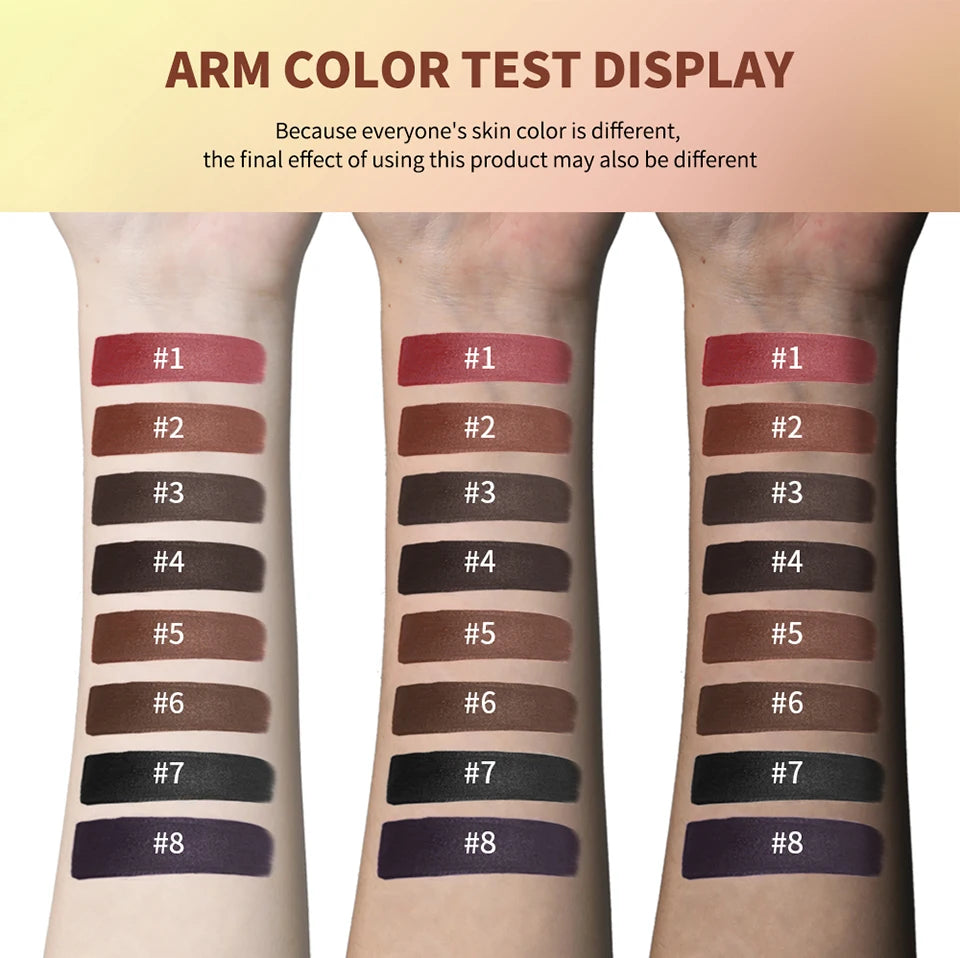 Tidesmit cream palette set shade swatches featuring pink brown and nude matte shimmer face makeup in curved case
