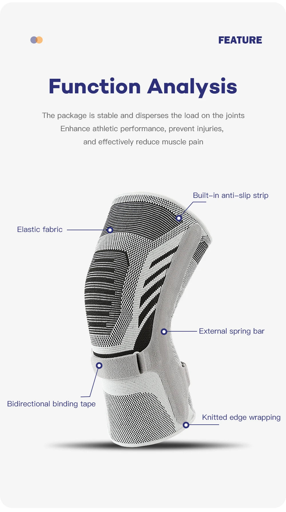 1PCS Knee Brace Support Straps Knee Compression Sleeves for Men & Women Meniscus Tear Arthritis Sports Joint Pain Relief