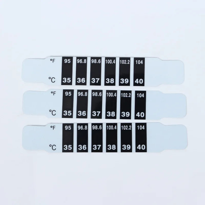 10Pcs Forehead Head Strip Thermometer Water Milk Thermometer Fever Body Baby Child Kid Test Temperature Sticker Baby Care