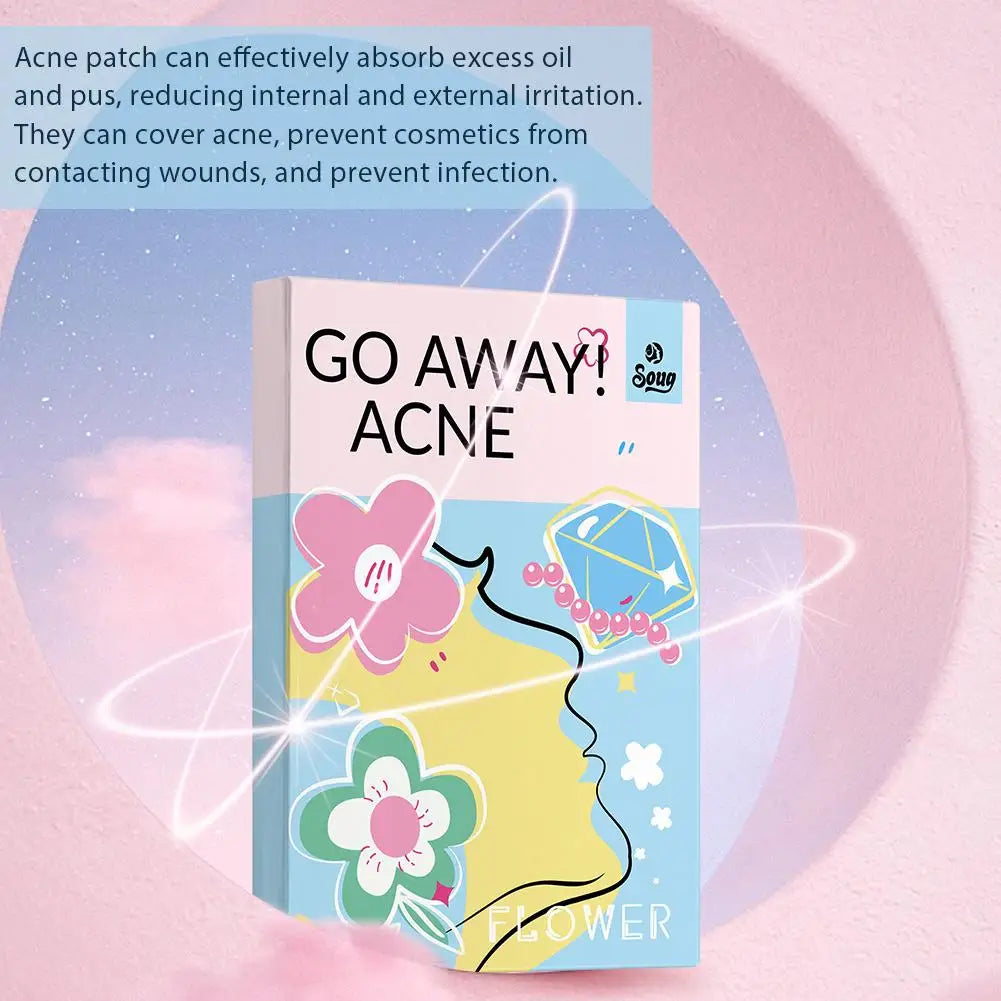 Multicolored Flower-shaped Hydrogel Acne Patch With Pearl/diamond