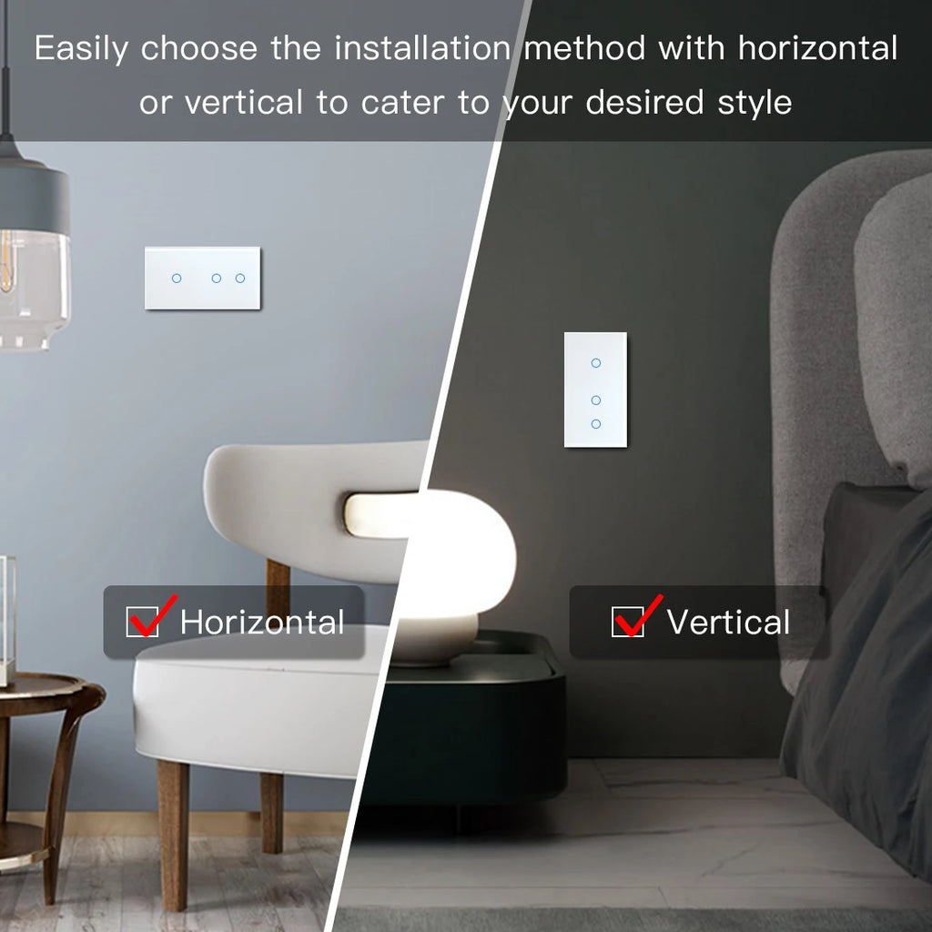 WiFi Smart Light Switch Touch Glass Panel - App-Controlled Automation Tidesmit