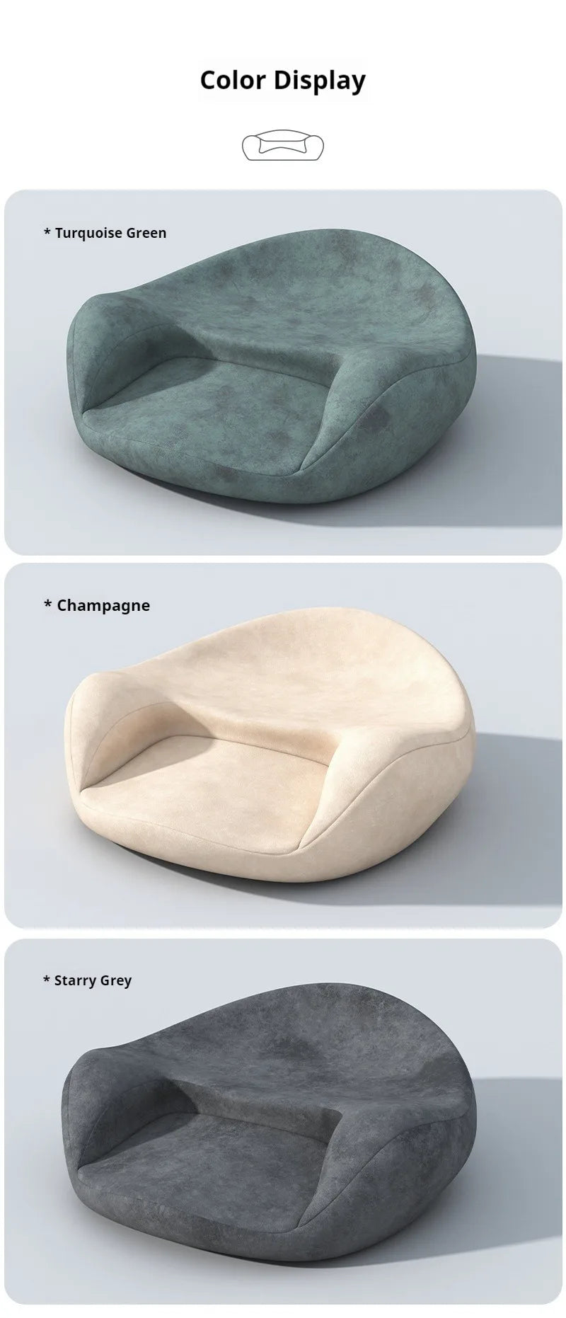 Ergonomic Meditation Cushion 60x60x22cm Memory Foam Floor Seat Pillow for Tailbone & Hip Support Comfortable Yoga Floor Chair