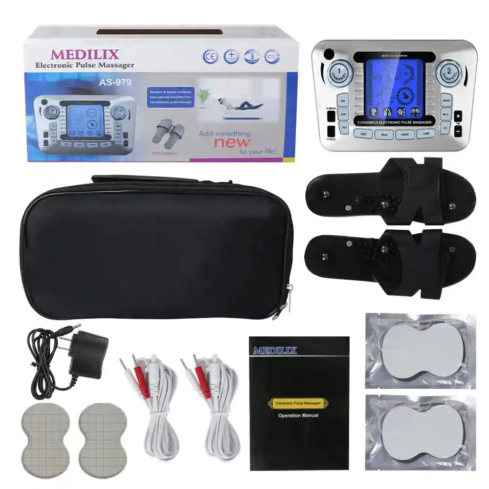 Electric Pulse Neck Massager with Heat Therapy - Rechargeable Pain Relief Eye Massage Instrument Tidesmit
