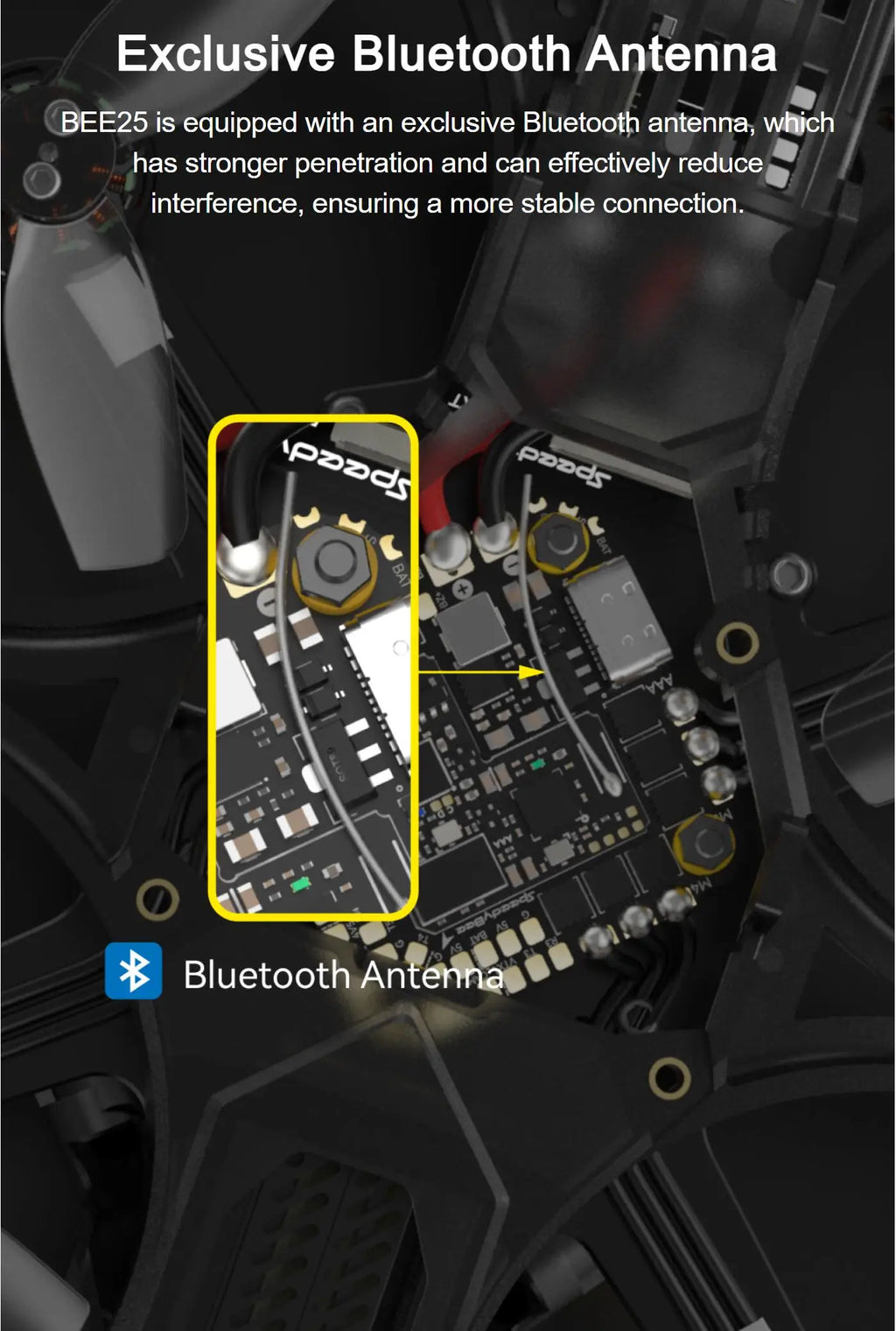 SpeedyBee Bee25 Cinewhoop 2.5 Inch FPV Drone - DJI O3 Air Unit Compatible Tidesmit