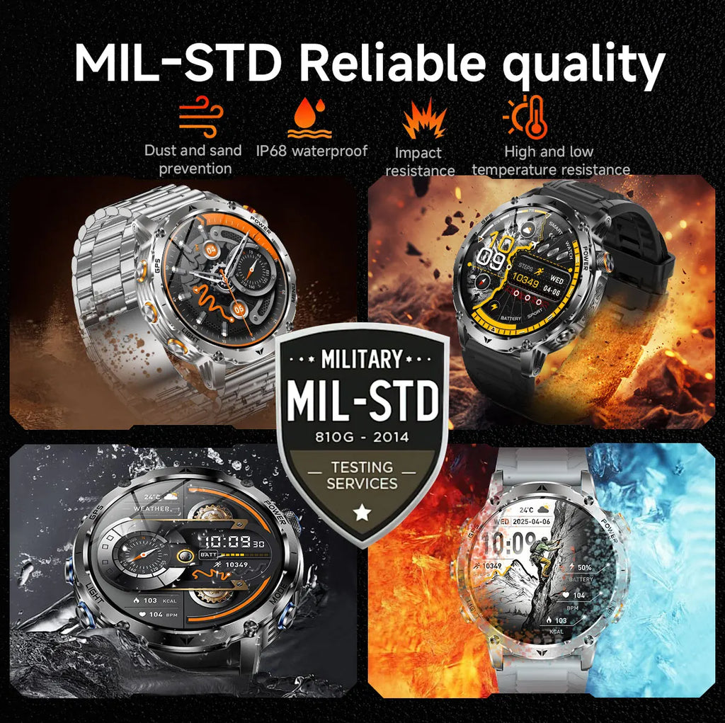 New T-Rex3 Ultra GPS Smartwatch 1100mAh Battery Compass 3ATM Waterproof Outdoor Sports Military Grade Tracker for Android IOS