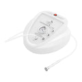 White diamond microdermabrasion machine for home salon use with 9-gear suction intensity and vacuum pressure gauge.
