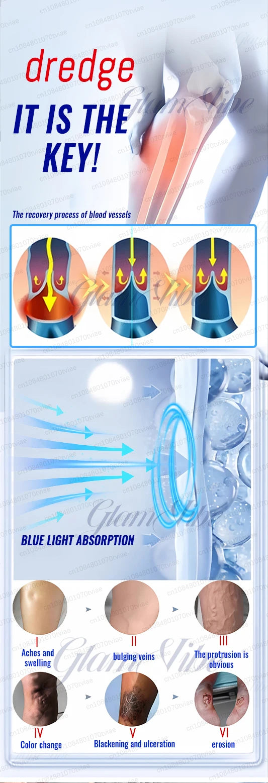 Blue Light Pen for Leg Health - Portable Wellness Therapy Device Relaxation Treatment Tidesmit
