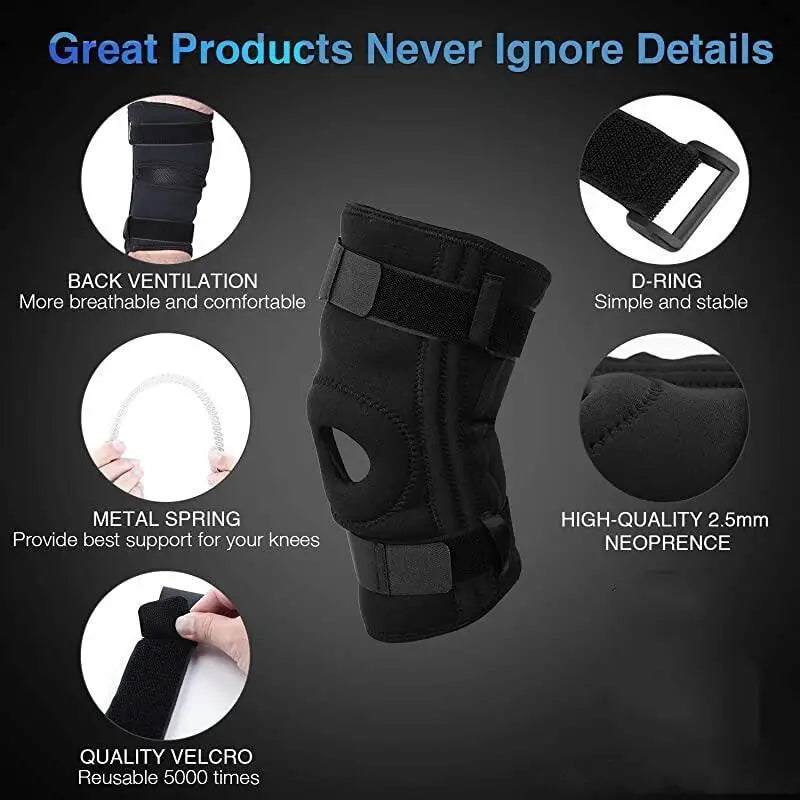1PCS Knee Brace for Knee Pain with Patella Gel Pad & Side Stabilizers Knee Support Arthritis Meniscus Injury Recovery