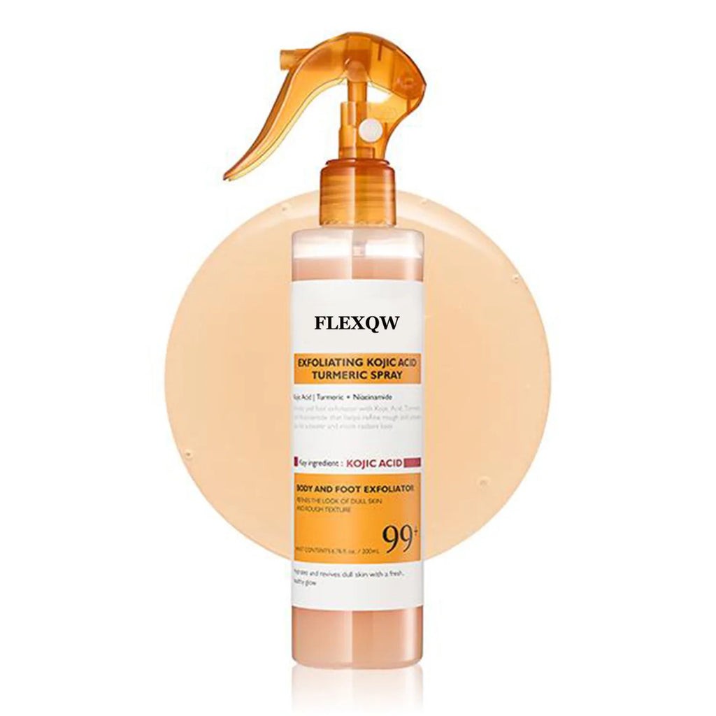 Kojic Acid Turmeric Body Scrub Spray | Natural Exfoliating 200ml Scrubs Treatments Kojic Acid Turmeric 200ml Tidesmit