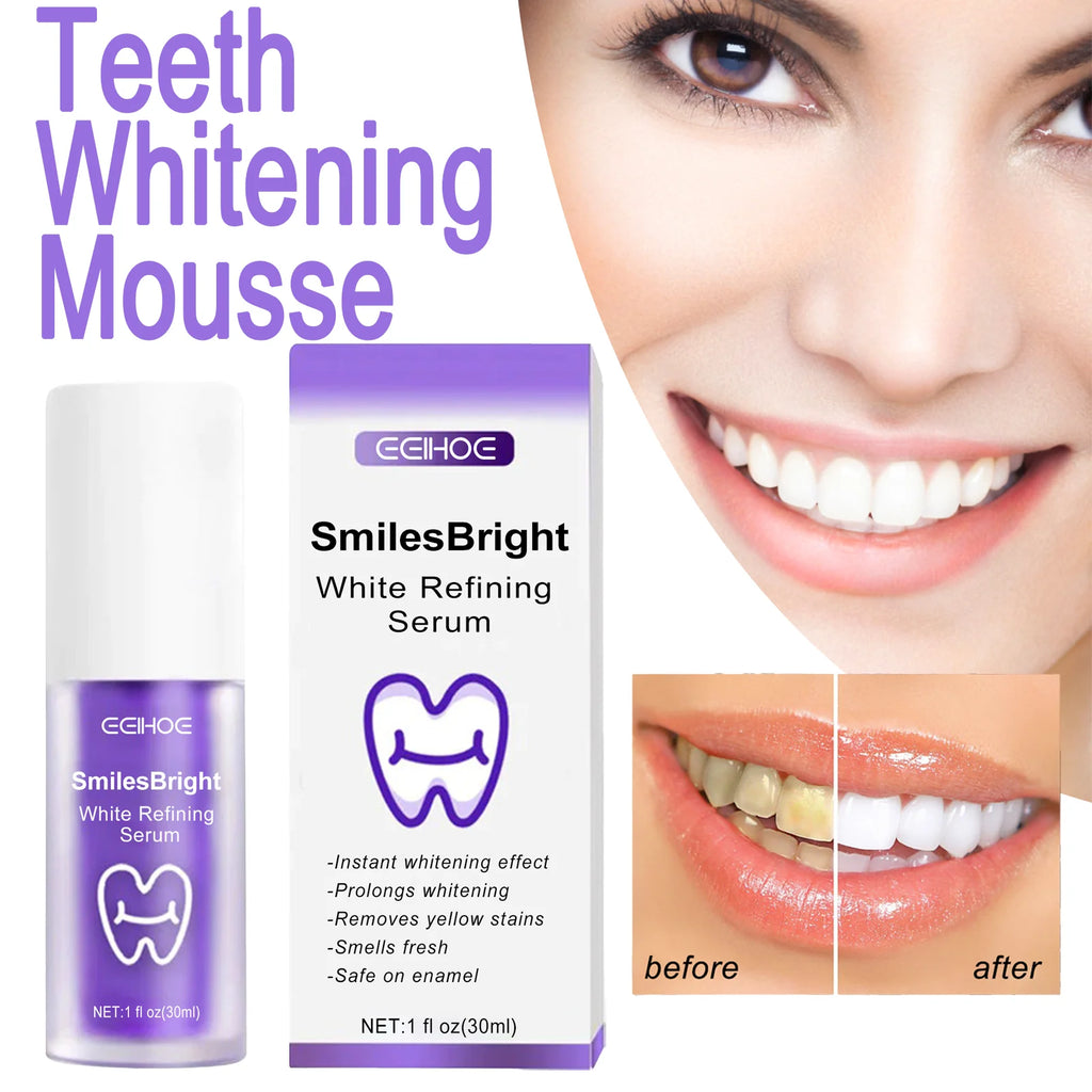 Tidesmit EELHOE Smiles Bright White Teeth Whitening Mousse with Nano-Hydroxyapatite 30ml bottle