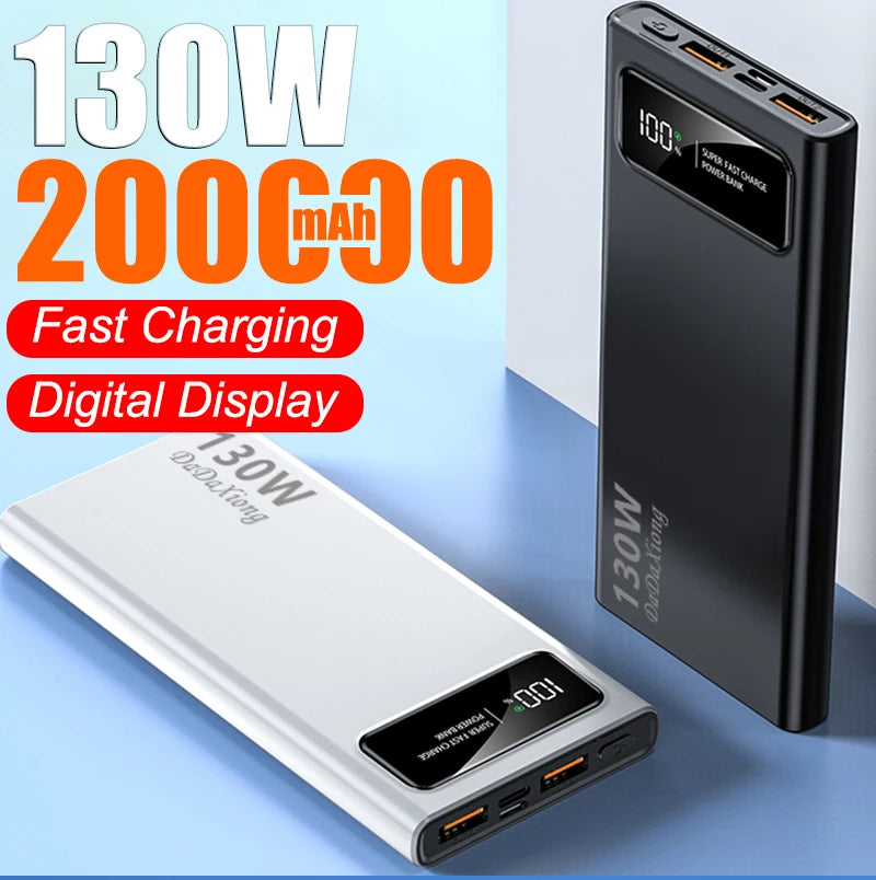 200000mAh Fast Charging Power Bank | 130W PD Portable Battery Tidesmit