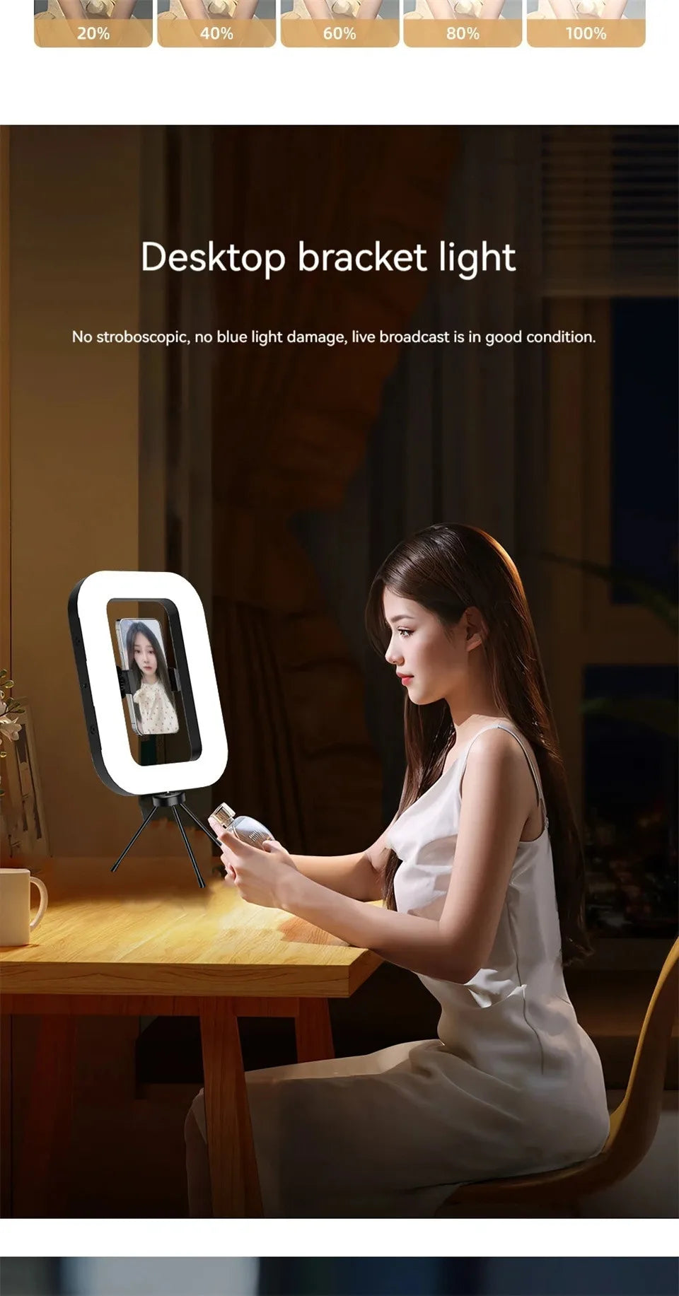 Handheld Ring Light for Phone - Portable LED Vlog Lighting Tidesmit