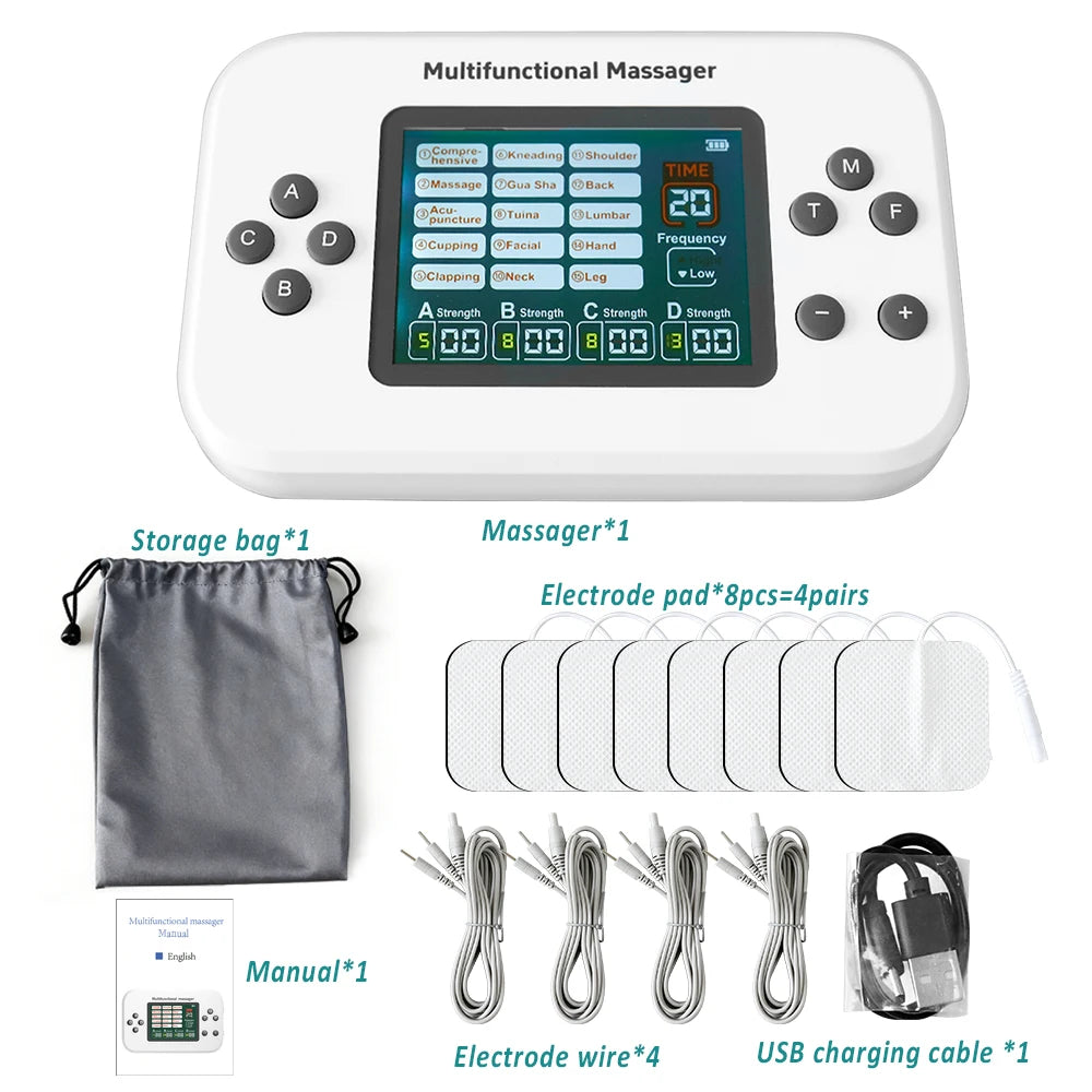 Electric Muscle Stimulator & TENS Pulse Massager - Tidesmit Body Shaping Massage Equipment R-446-Bag Tidesmit