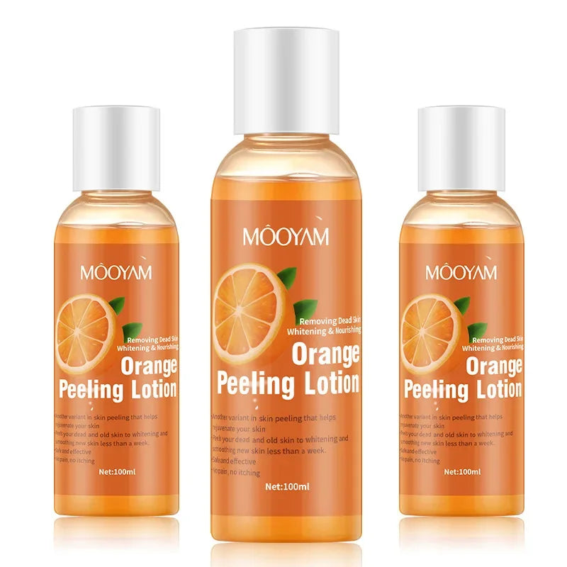 Orange Peeling Lotion for Gentle Body Exfoliation - Natural AHA Formula Scrubs Treatments Tidesmit