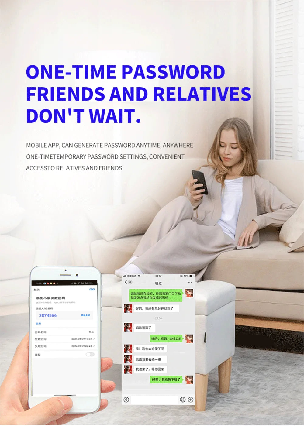 KUAX Tuya WiFi Fingerprint Key password Video electronic Cat Eye Smart lock With Camera Remote control Security Digital for home