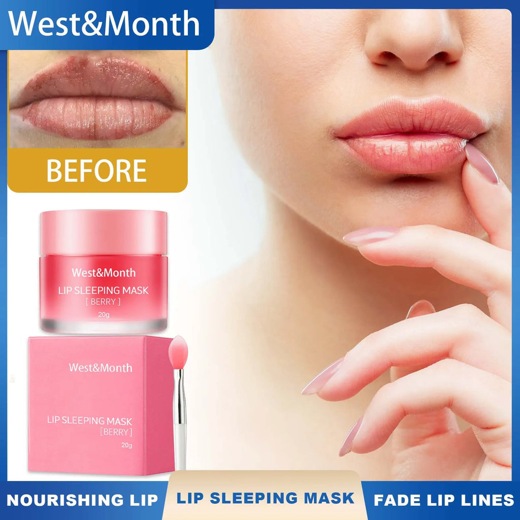 Lip Sleeping Mask – Nourishing Exfoliating Treatment for Chapped Lips Lip Care 4 PCS Tidesmit