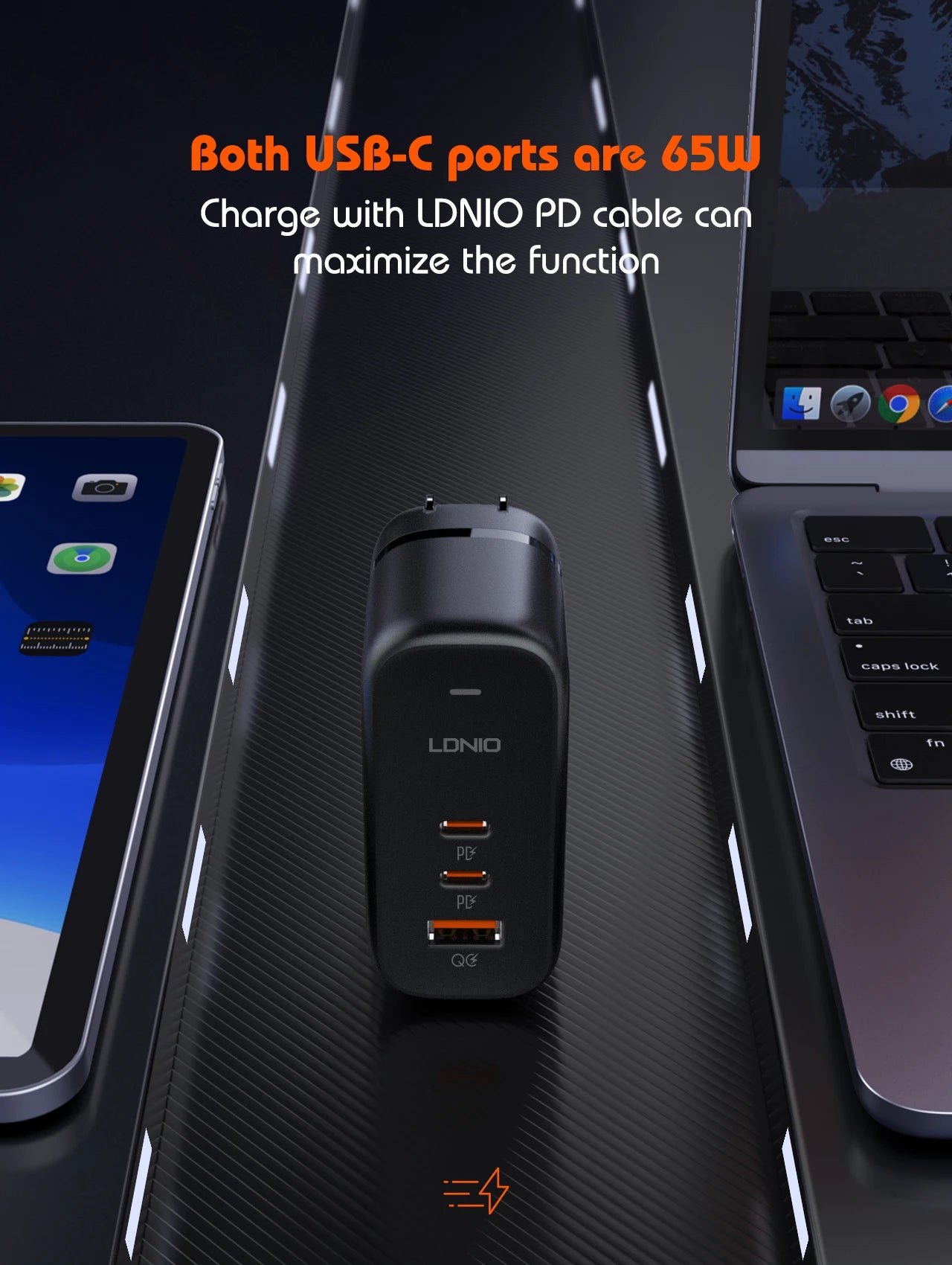 140W GaN USB C Charging Station - 6 Port Fast Desktop Wall Hub Tidesmit
