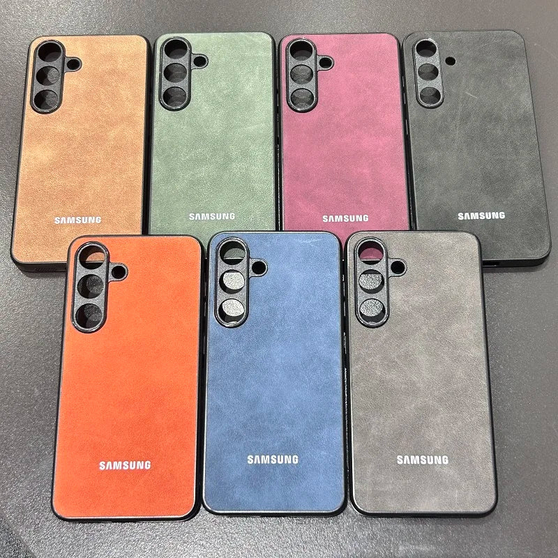 Sheepskin Leather Case for Samsung - Soft Lambskin Slim Fit Protection Tidesmit