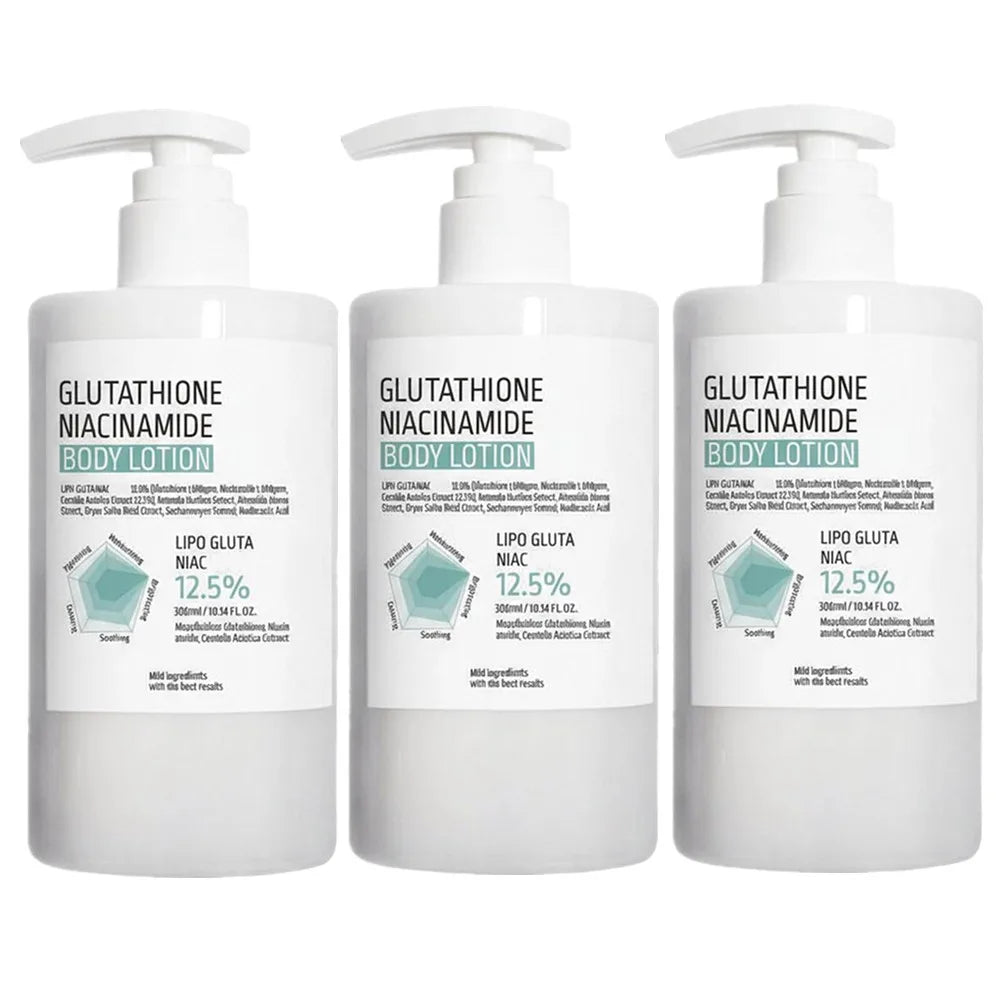 Glutathione Niacinamide Body Lotion - Deeply Moisturizes And Hydrates Brightens Skin Tone, Reduces Dullness For All Skin Types