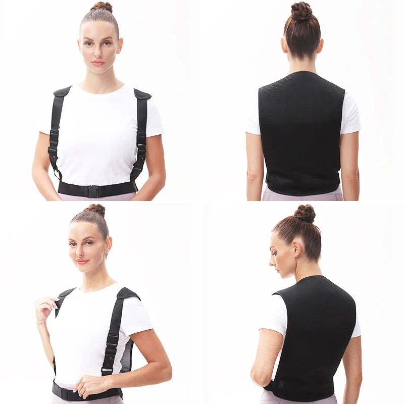 Electric Heated Back Pad: Deep Tissue Heat Therapy - 3-Level Relief Massage Cushion Tidesmit