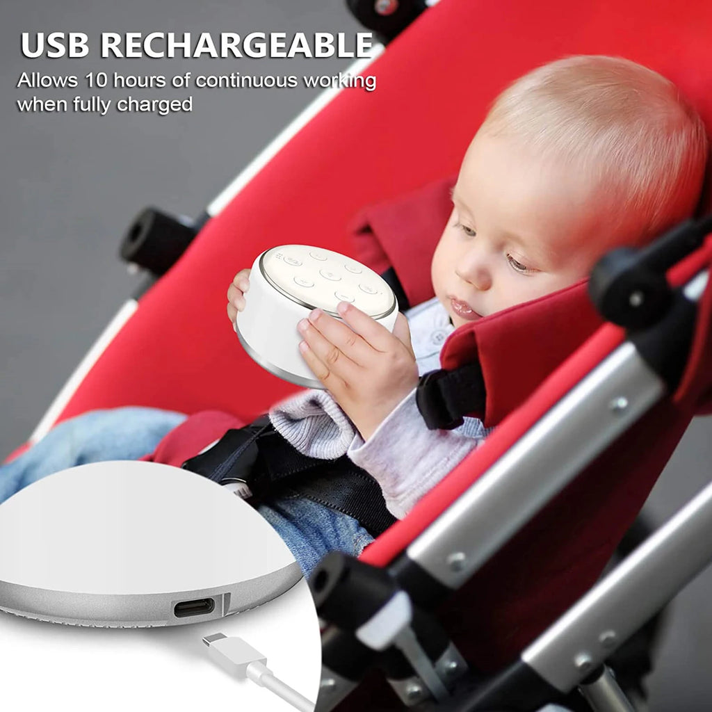 Desktop Sleep Sound Machine White Noise Machine for Baby Sleep Soother 7 Colors Night Lights 34 Soothing Sounds and Timer
