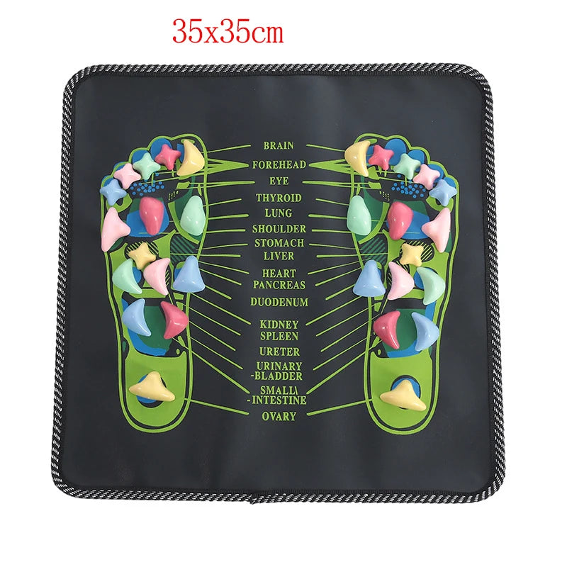 Foot Massage Pad: Acupressure Mat for Stress Relief | 35cm-175cm Relaxation Treatment 35x35cm Tidesmit