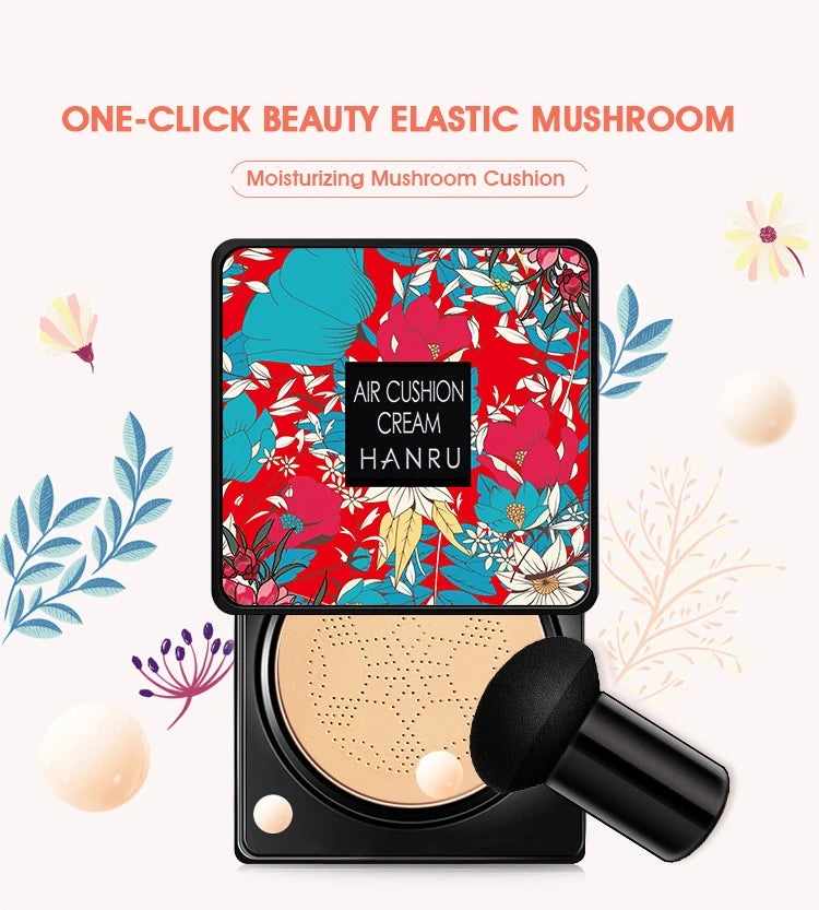 Tidesmit mushroom air cushion BB cream showing creamy texture and moisturizing concealer coverage close-up