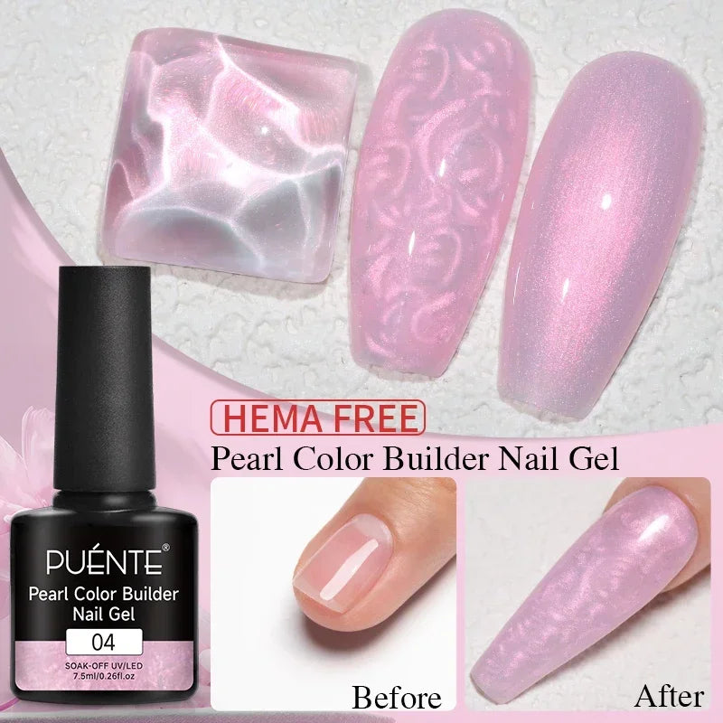3D Sculpture Gel Nail Polish 15ml - Professional Soak Off Formula Permanent Makeup Machines Pearl Extension 04 Tidesmit