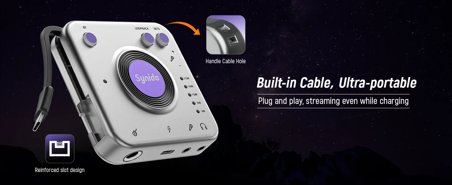 A20 Audio Interface for Live Streaming | Portable Wireless Recording Dock Tidesmit