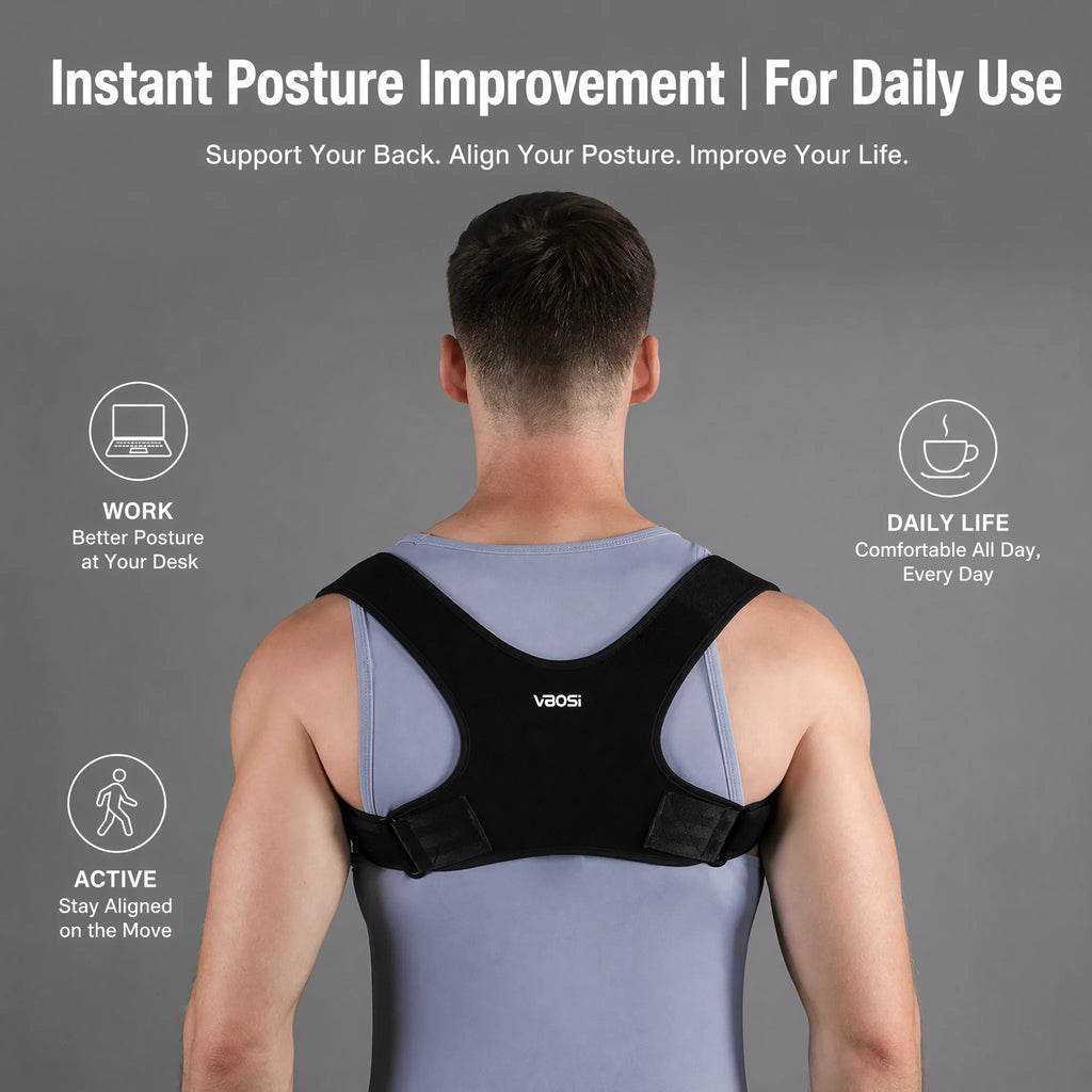 Adjustable Posture Corrector for Men & Women, Invisible Upper Back Brace for Clavicle Support, Neck Shoulder Pain Relief