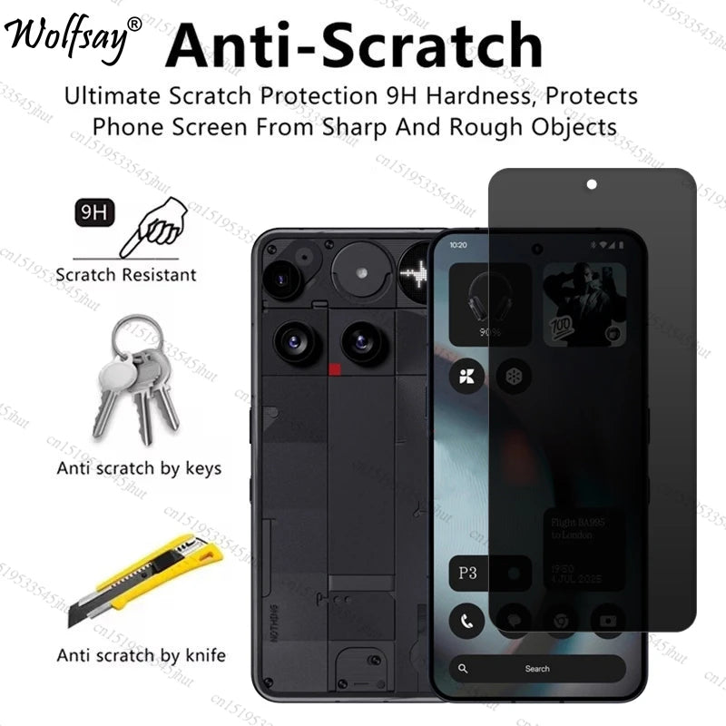Privacy Screen Protector For Nothing Phone 3 Anti-Spy Tempered Glass For Nothing Phone 3 Camera Glass For Nothing Phone 3 Glass AE Tidesmit