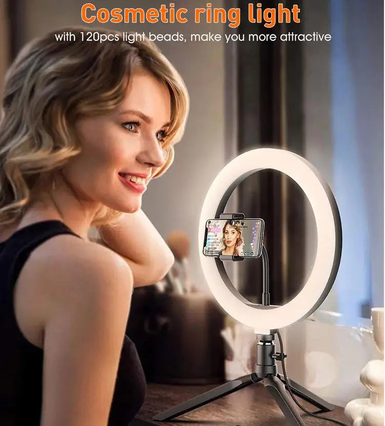 LED Ring Light with Stand 12-Inch | Adjustable Content Creation Lighting Tidesmit