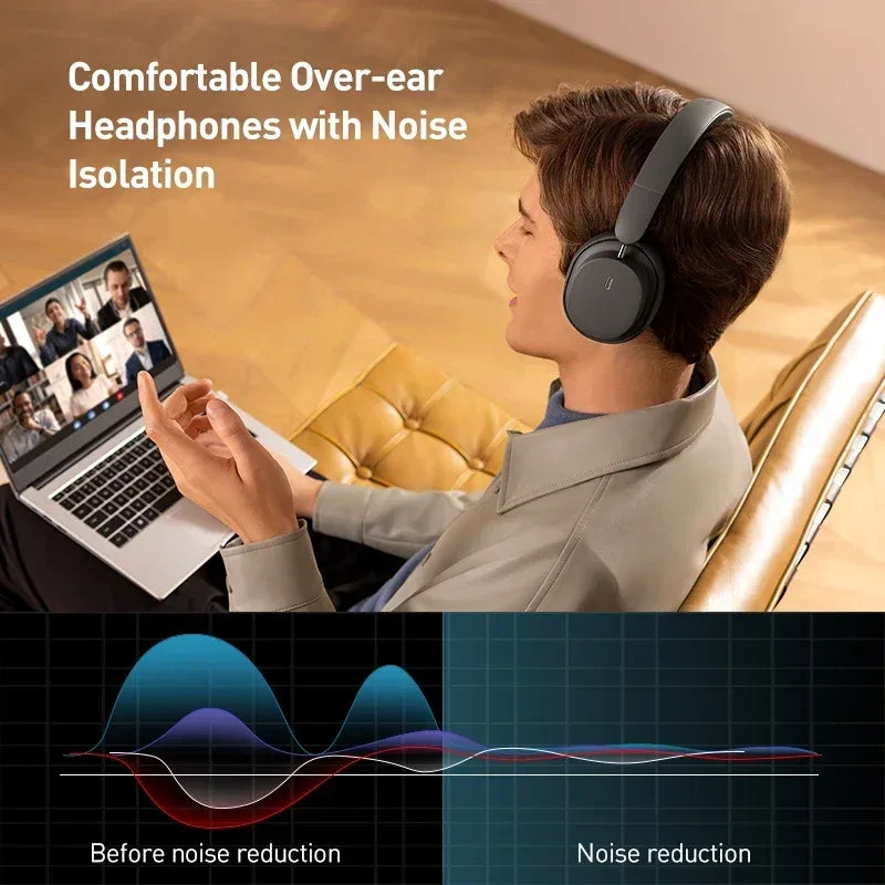 Wireless Bluetooth Headphones Over Ear 70H Playtime Tidesmit Tidesmit